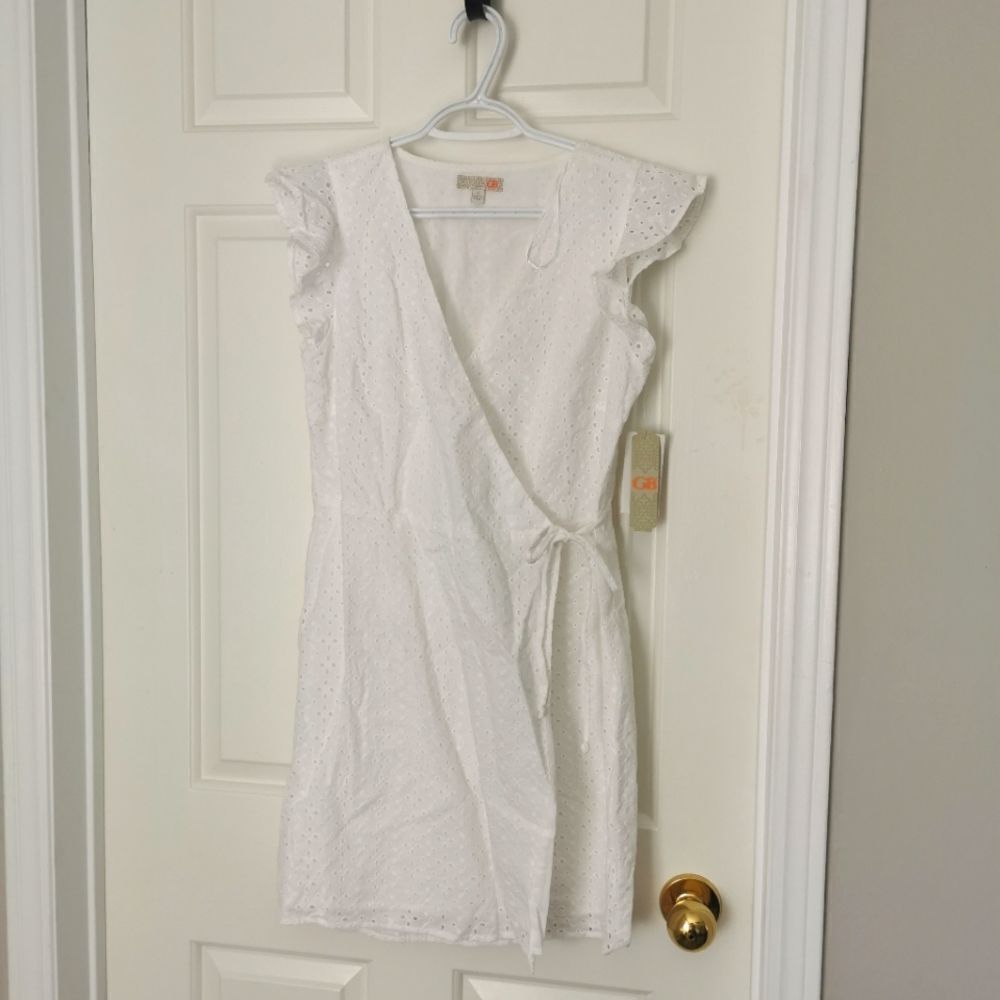 BNWT Gianni Bini white eyelet lace dress size S
